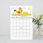 Boerderij baby shower bingo-kaart (Staand voorkant)
