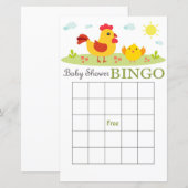 Boerderij baby shower bingo-kaart (Voorkant / Achterkant)