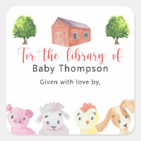 Boerderij - Baby Shower-boekplaat, boeken voor bab