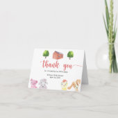 Boerderij baby shower - Dank u Bedankkaart (Voorkant)