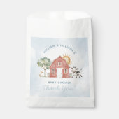 Boerderij Baby shower Dank u Bedankzakje (Voorkant)
