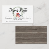 Boerderij Baby shower Diaper Raffle Card Invoegen Informatiekaartje (Voorkant / Achterkant)