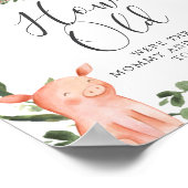 Boerderij Baby shower Hoe oud waren ze spel Poster (Hoek)