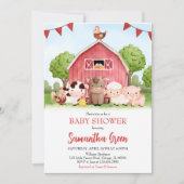 Boerderij Baby Shower Kaart (Voorkant)