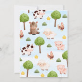 Boerderij Baby shower Kaart (Achterkant)