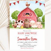 Boerderij Baby Shower Kaart