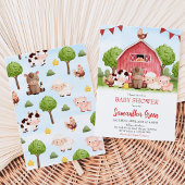 Boerderij Baby Shower Kaart