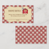 Boerderij Baby shower Luier Raffle Tickets Informatiekaartje (Voorkant / Achterkant)