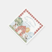 Boerderij Baby shower Papieren servetten (Hoek)