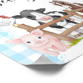 Boerderij Baby shower Raad eens hoe groot is mama' Poster (Hoek)