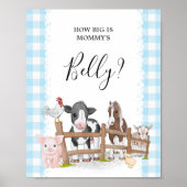 Boerderij Baby shower Raad eens hoe groot is mama' Poster (Voorkant)