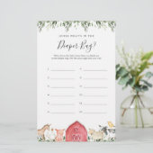 Boerderij Baby shower Raad eens wat er in de luier (Staand voorkant)