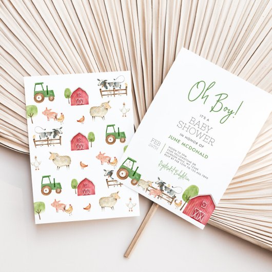 Boerderij Baby shower Uitnodiging