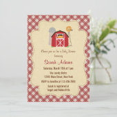 Boerderij Baby shower Uitnodiging (Staand voorkant)