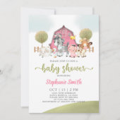 Boerderij Baby shower Uitnodiging (Voorkant)