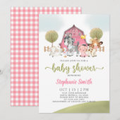 Boerderij Baby shower Uitnodiging (Voorkant / Achterkant)