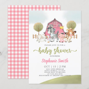 Boerderij Baby shower Uitnodiging