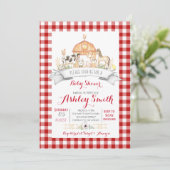 boerderij baby shower-uitnodiging kaart (Staand voorkant)