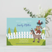 Boerderij baby shower-uitnodiging kaart (Staand voorkant)