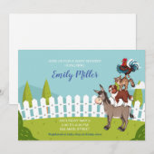 Boerderij baby shower-uitnodiging kaart (Voorkant / Achterkant)