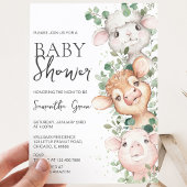 Boerderij baby shower voor jongen kaart
