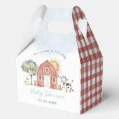 Boerderij Baby shower voorkeursbox Bedankdoosjes (Achterkant)