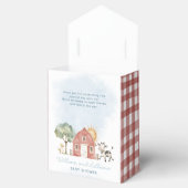 Boerderij Baby shower voorkeursbox Bedankdoosjes (Geopend)