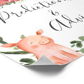 Boerderij Baby shower voorspellingen en advies tek Poster (Hoek)