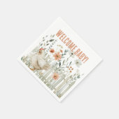 Boerderij-Baby shower waterverf Servet (Hoek)