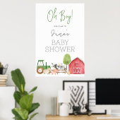 Boerderij Baby shower Welkomstbord Poster (Thuiskantoor)