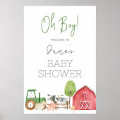 Boerderij Baby shower Welkomstbord Poster (Voorkant)