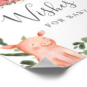 Boerderij Baby shower Wensen voor Baby Sign Poster (Hoek)
