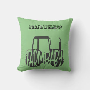 Boerderij Baby Tractor Word Art Persoonlijk Kussen