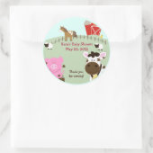 Boerderij Baby's Baby shower Favor Sticker (Tas)