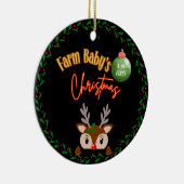 Boerderij Baby's Eerste Kerstmis Ornament (Rechts)