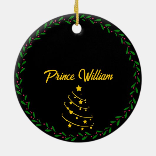 Boerderij Baby's Eerste Kerstmis Ornament (Achterkant)