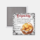 Boerderij Baksel Recept Gingham Decoratie Magneet (Voorkant / Achterkant)