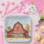 Boerderij Barn Animals Country Wedding Papieren Bordje (Feest)