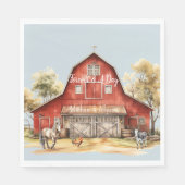 Boerderij Barn Animals Country Wedding Servet (Voorkant)
