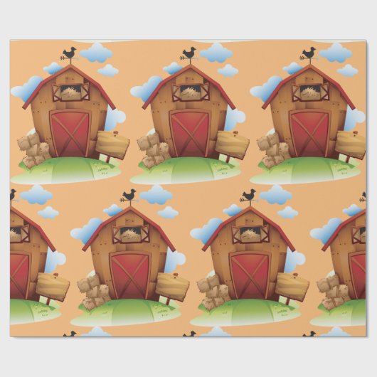 Boerderij Barn Cadeaupapier (Vlak)