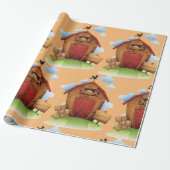 Boerderij Barn Cadeaupapier (Uitgerold)