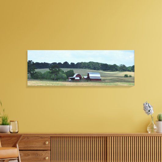 Boerderij Barn House Canvas Afdruk (Insitu (Woonkamer))