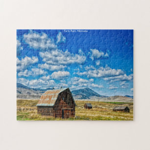 Boerderij Barn Montana. Jigzaag Puzzle Legpuzzel