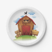Boerderij Barn Papieren Bordje (Voorkant)
