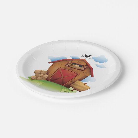 Boerderij Barn Papieren Bordje (Gekanteld)