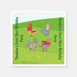 Boerderij Barn verjaardagsfeestje Servet