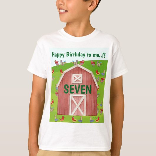 Boerderij Barn verjaardagsfeestje T-shirt (Voorkant)