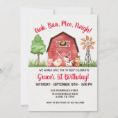 Boerderij Barnyard 1st Birthday Invitation Kaart (Voorkant)