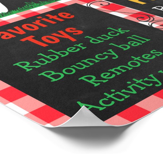 Boerderij Barnyard 1st Birthday Milestone Poster (Hoek)