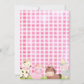 Boerderij Barnyard 1st Birthday Party Invitations  Kaart (Achterkant)